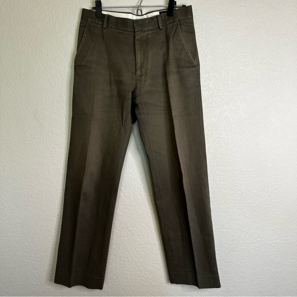 Banana Republic Other - Banana Republic Men's Olive Green/Brown Cotton Dress Pants Size 31/32